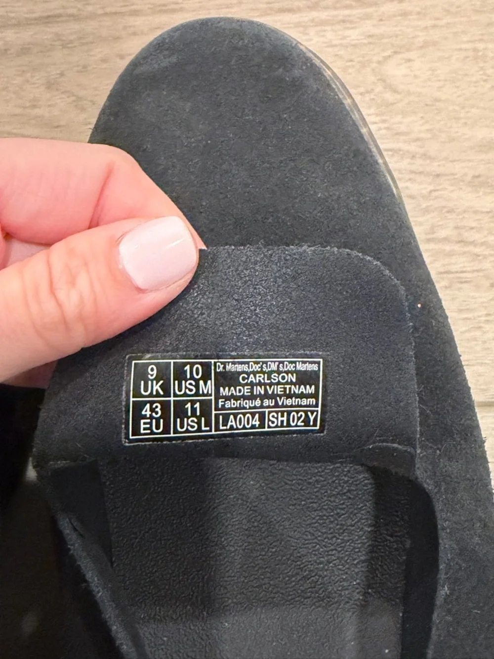 Dr Marten Carlson Womens Suede Slingback Mules Black Size 10 Mens Size 11 Womens